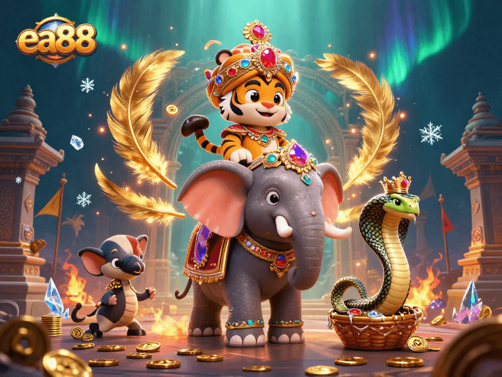 Engage in thrilling gambling at ea88 with vibrant 3D characters and spectacular casino elements.