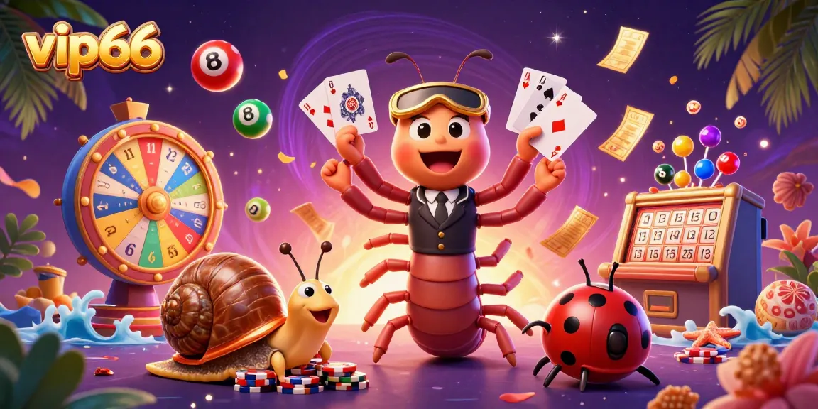 Experience thrilling wins with vip66 as the millipede dealer showcases spectacular cards in this vibrant casino scene.