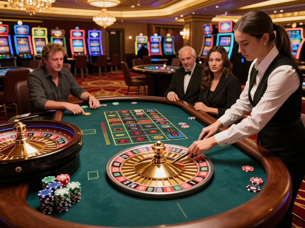 Experience the thrill of roulette at xi88 casino with vibrant chips and excited players.
