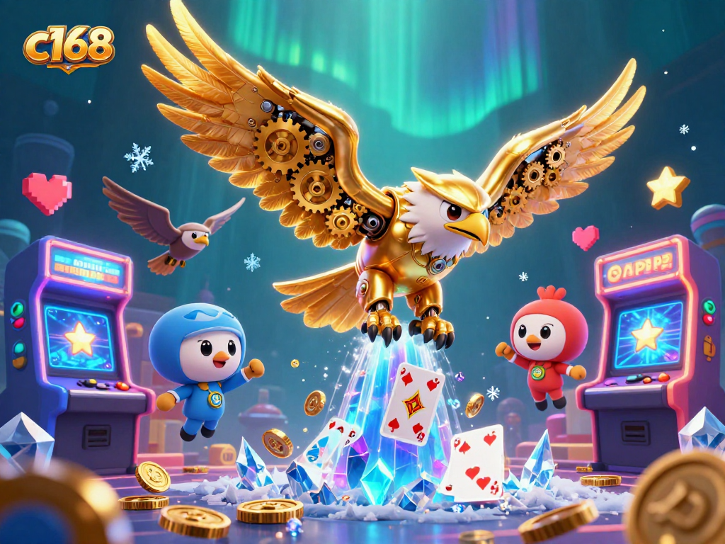 Experience thrilling wins at c168's vibrant casino with dynamic 3D characters and gaming elements.