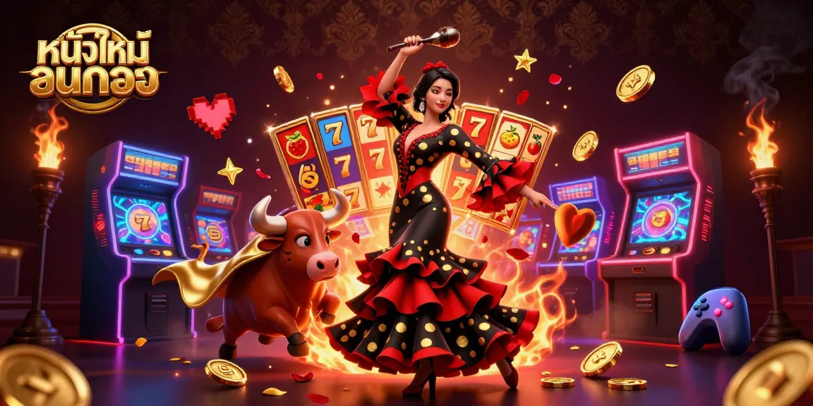 Engage with thrilling slot action in หนังใหม่ชนโรง surrounded by vibrant game elements.
