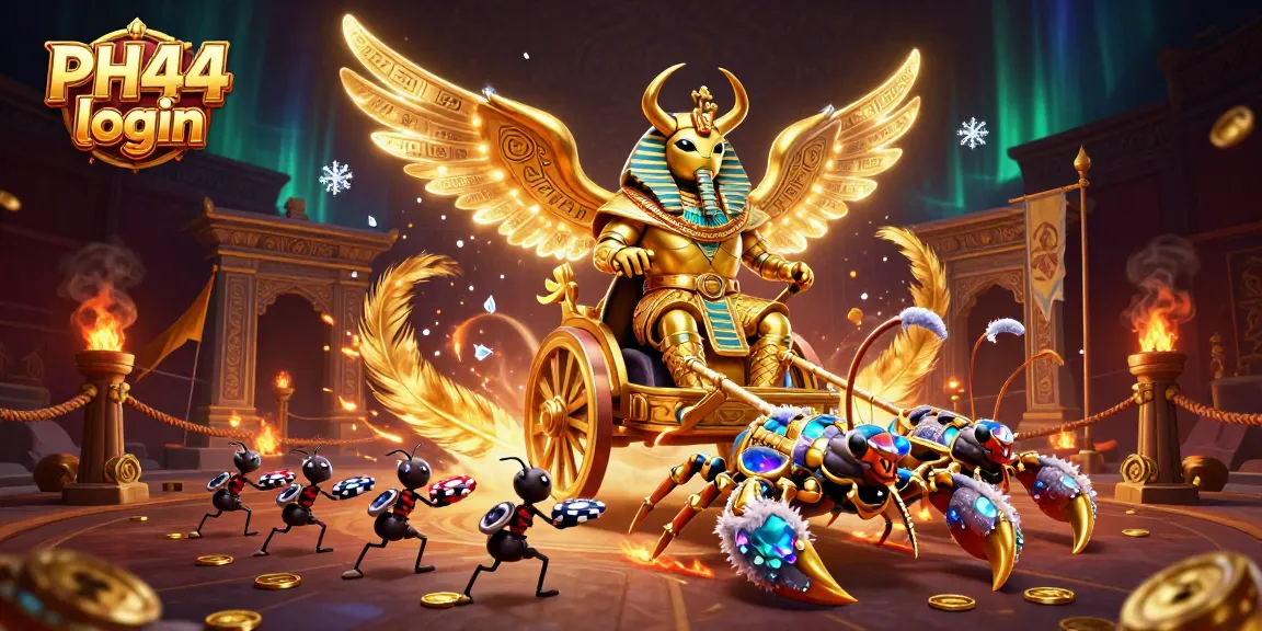 Play confidently with the secure PH44 login featuring vibrant casino elements and detailed characters.