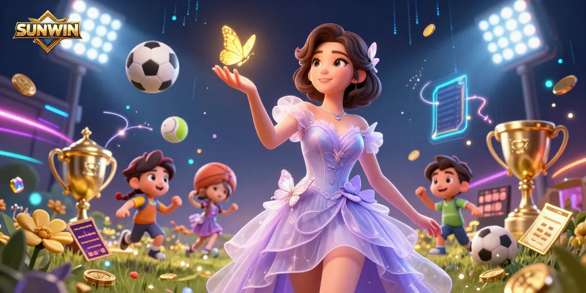 SUNWIN offers exciting online gambling experiences with vibrant illustrations of casino games and sports.