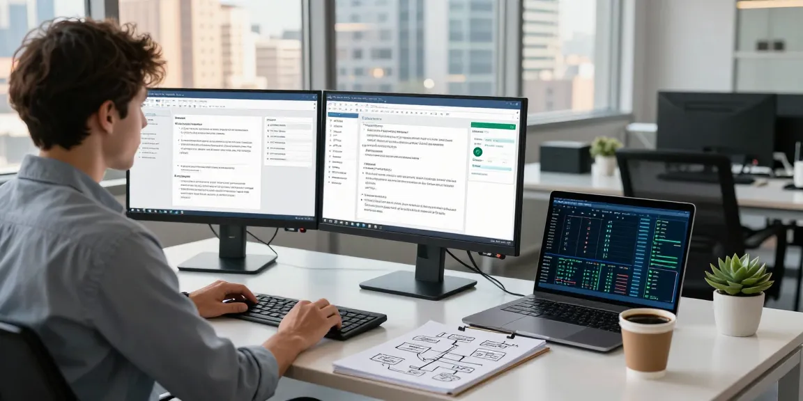 Analyzing document fraud detection reports in a modern office workspace.