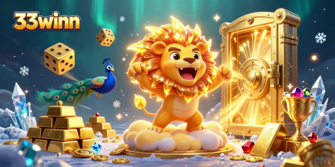 Experience the thrill of winning at 33winn with vibrant casino elements and characters.