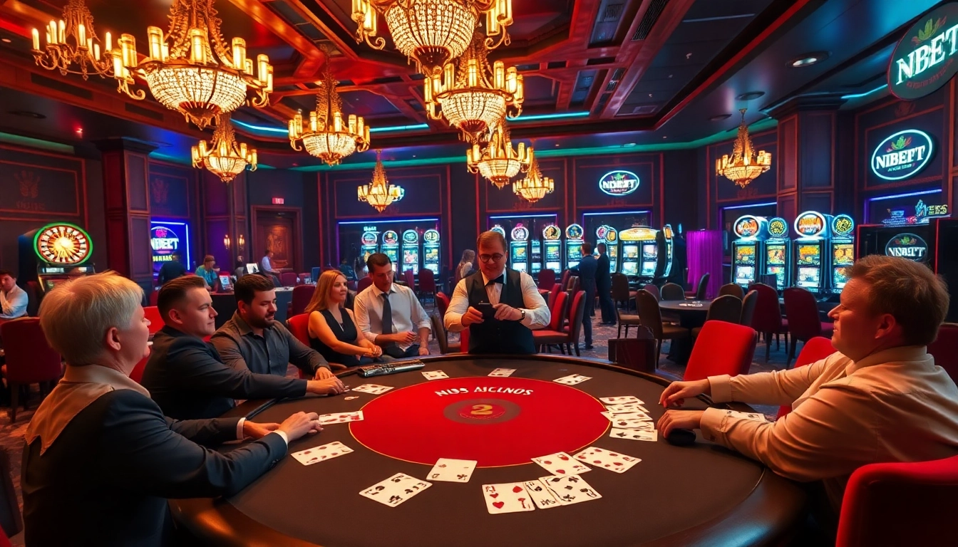 NBET offers an exciting casino atmosphere with high-stakes poker games and vibrant slot machines.