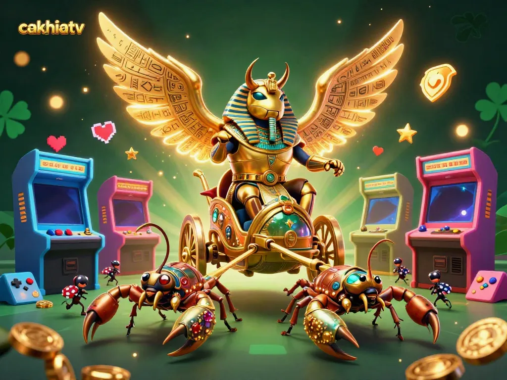 Experience exciting gameplay with cakhiatv in a vibrant casino-themed 3D scene.