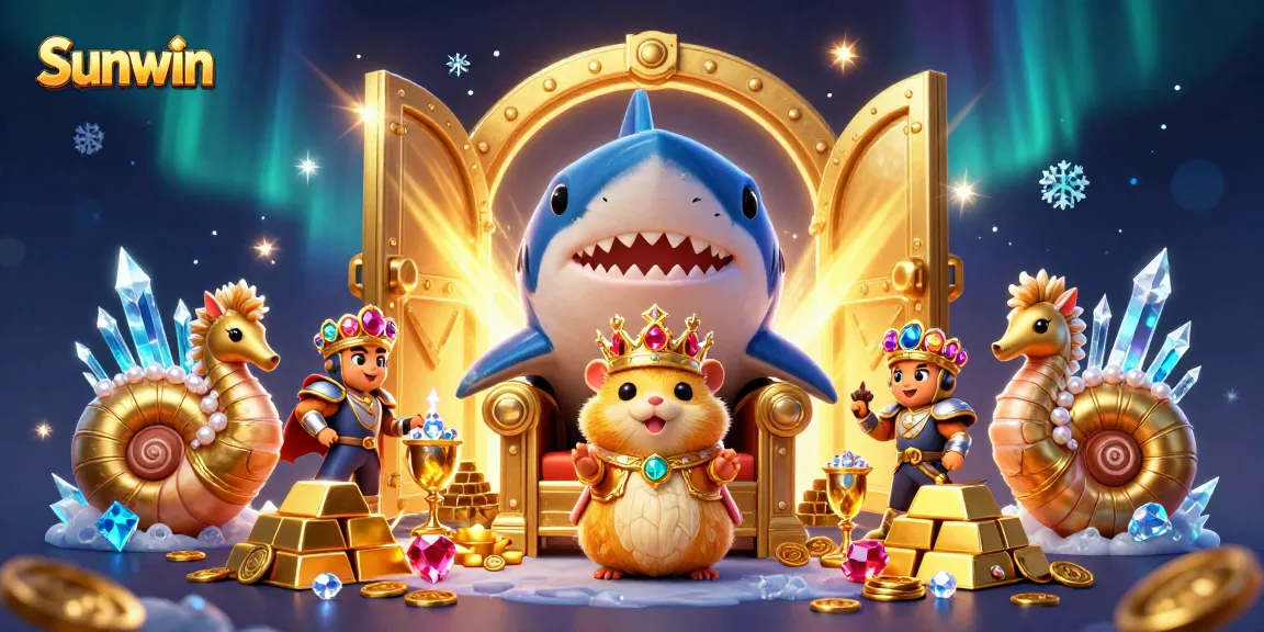 Experience the thrilling world of Sunwin with dynamic casino elements and colorful characters.