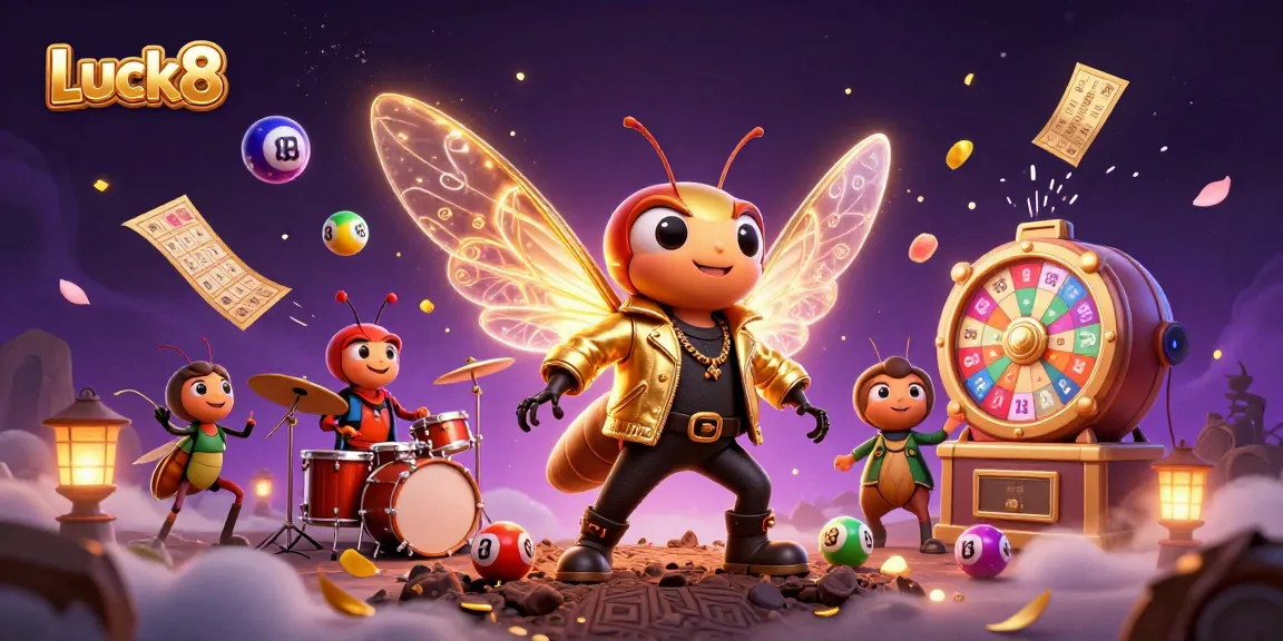 Experience the exciting world of Luck8 with vibrant lottery themes and lively characters.