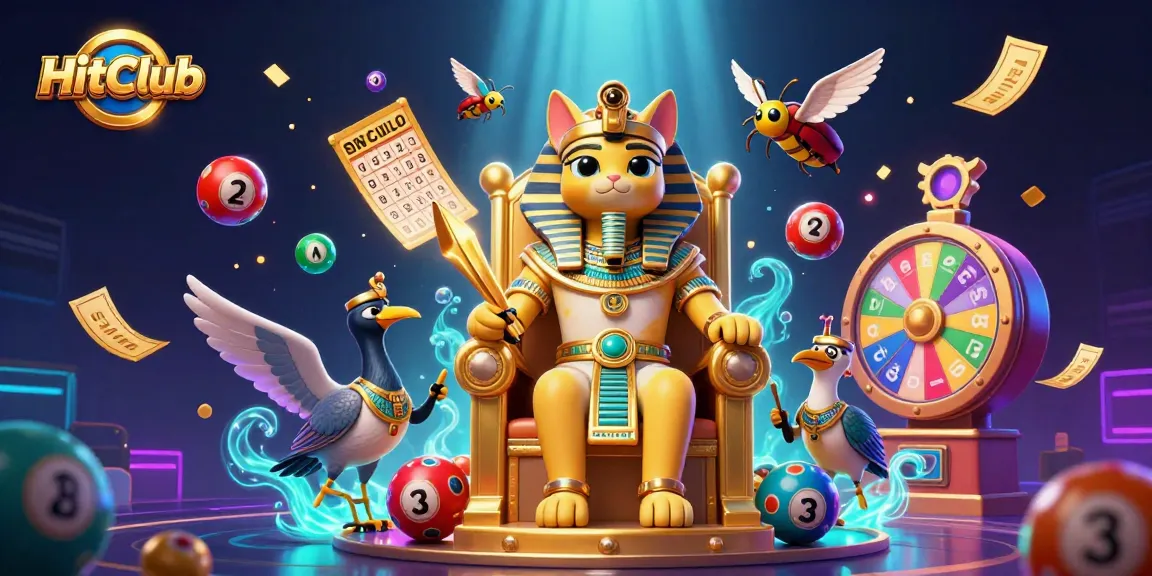 Experience vibrant gameplay at HitClub with dynamic lottery elements and a rich 3D casino scene.