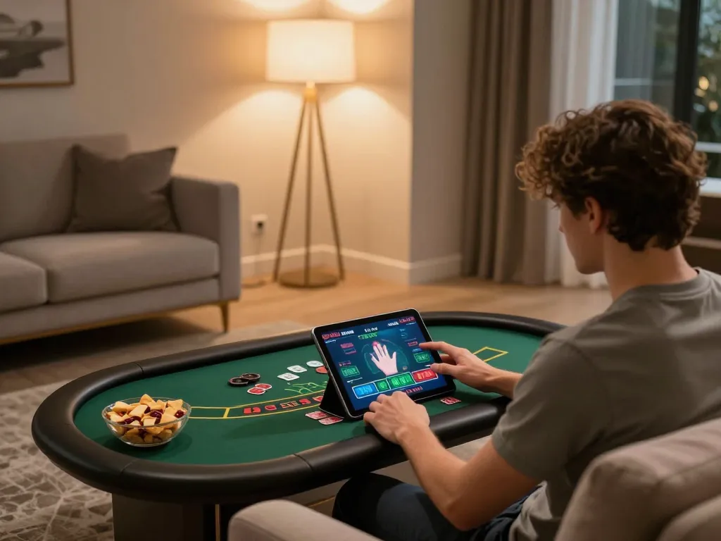Engaging in live dealer blackjack on tablet for F168VIP, showcasing interactive online gaming.