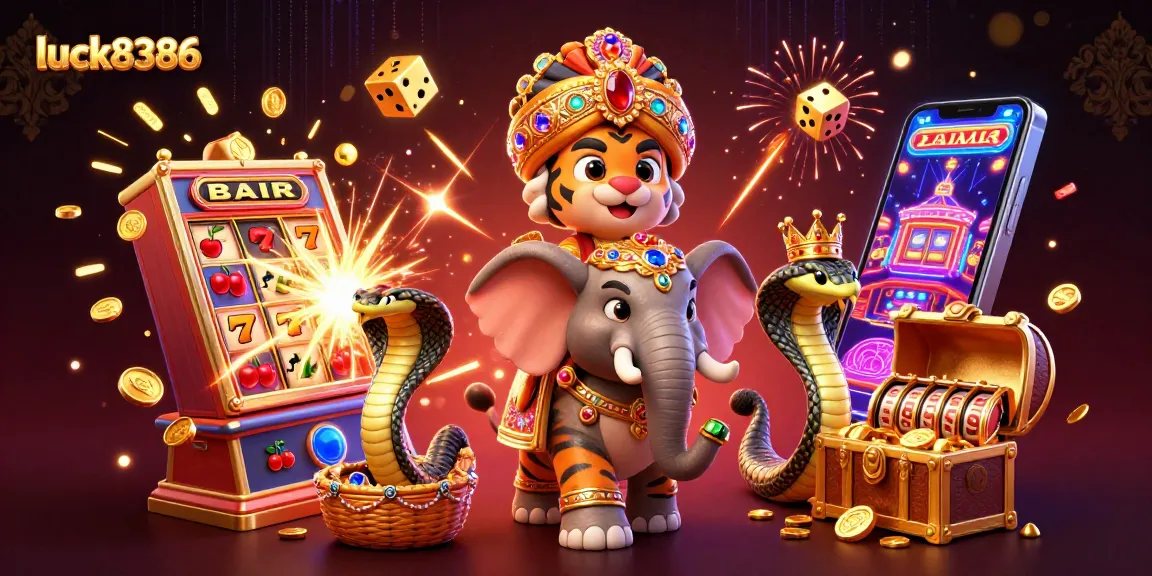Experience the thrill of luck8386 gaming features in an immersive 3D casino scene with winning elements.