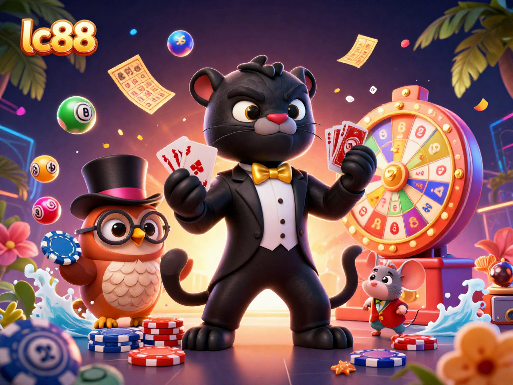 Experience exciting gameplay with lc88 in this vibrant casino illustration featuring engaging casino elements.
