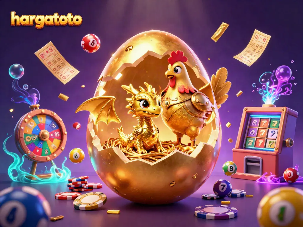 Engage with hargatoto's vibrant online slots featuring golden dragons and playful game elements.