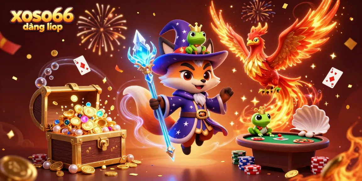 Experience xoso66 đăng nhập and win big with exciting game elements in this vivid illustration.