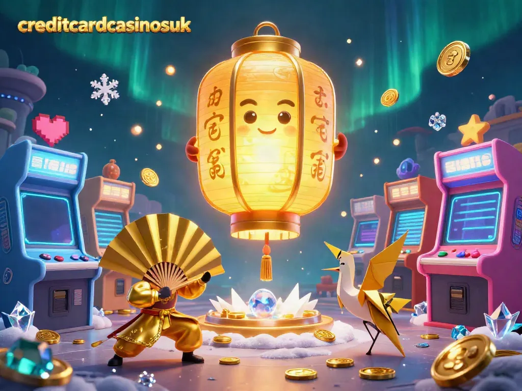 Experience top-notch gaming at creditcardcasinosuk with vibrant characters, arcade elements, and casino themes.