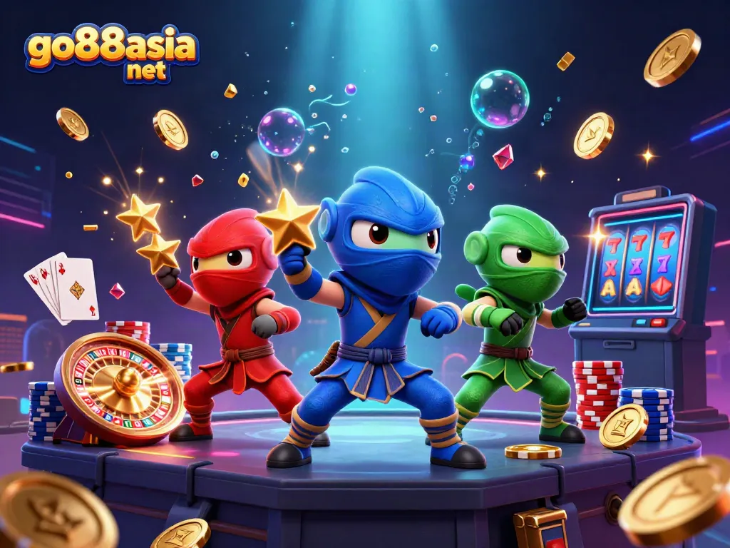 Experience thrilling action on go88asia net with ninja chameleons and vibrant casino elements.