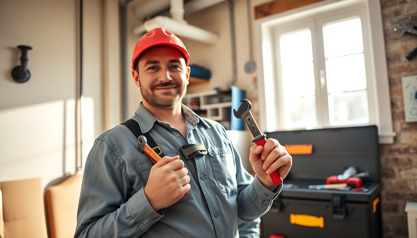 Find a reliable plumber near me fixing pipes in a well-lit home environment.