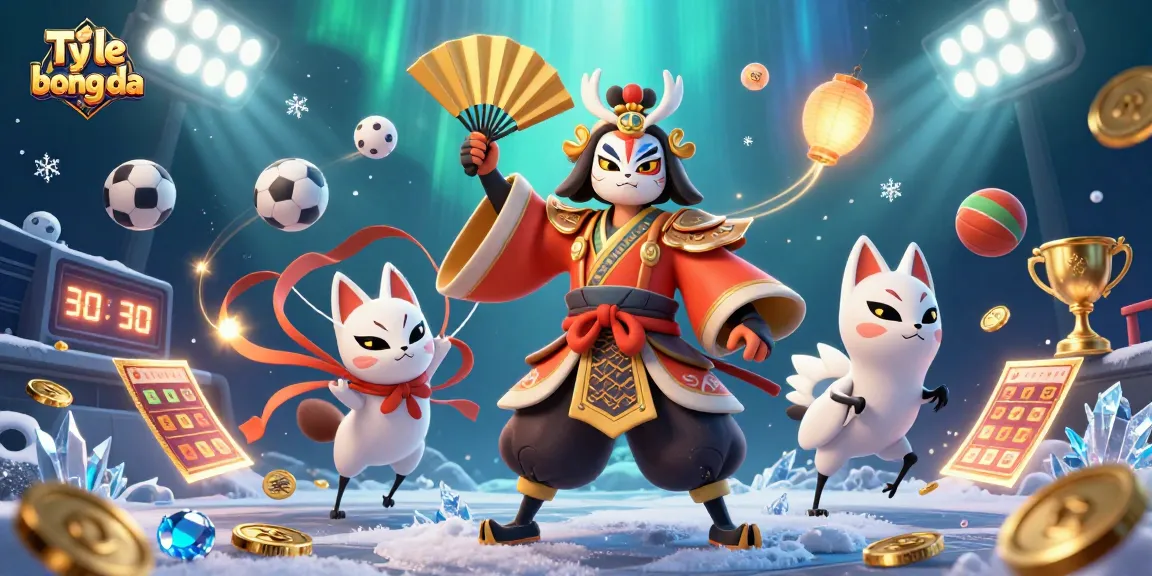 Experience the excitement of Ty le bong da with dynamic sports elements and vibrant characters.