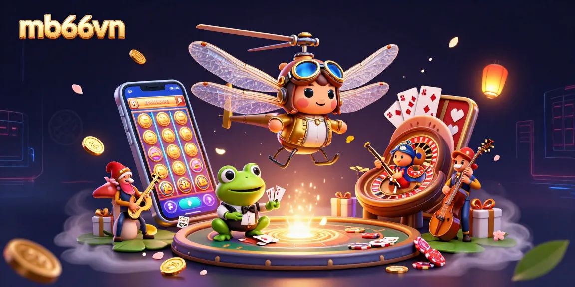 Spin games and win big at mb66vn's vibrant lily pad casino with jazzy atmosphere.