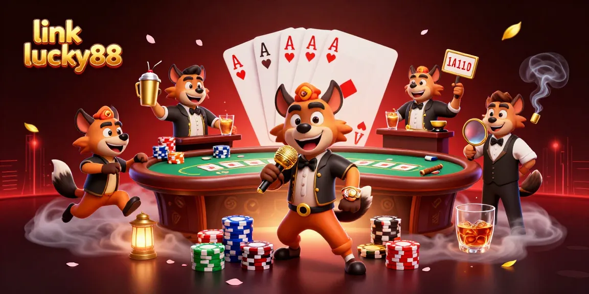 Experience thrilling gaming at link lucky88 with dynamic characters in a vibrant casino scene.