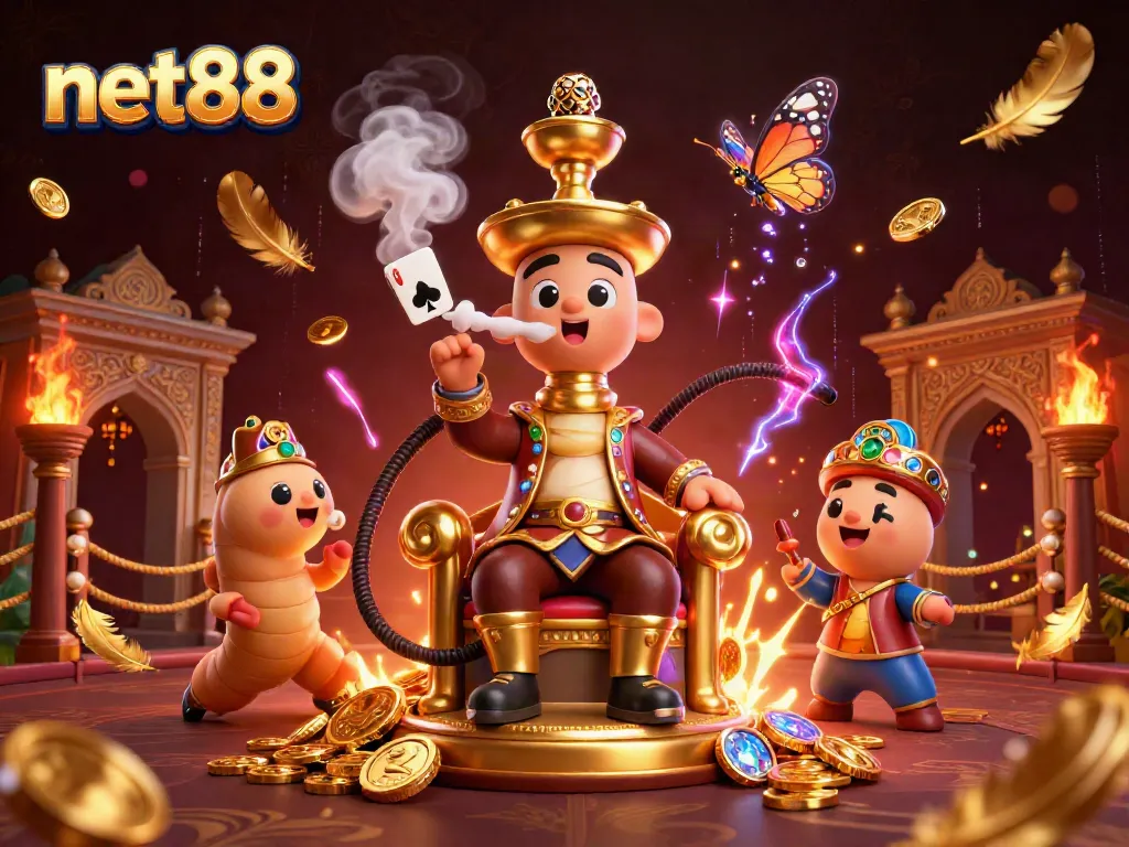 Experience the vibrant net88 gaming atmosphere with a 3D illustration of a captivating casino scene.