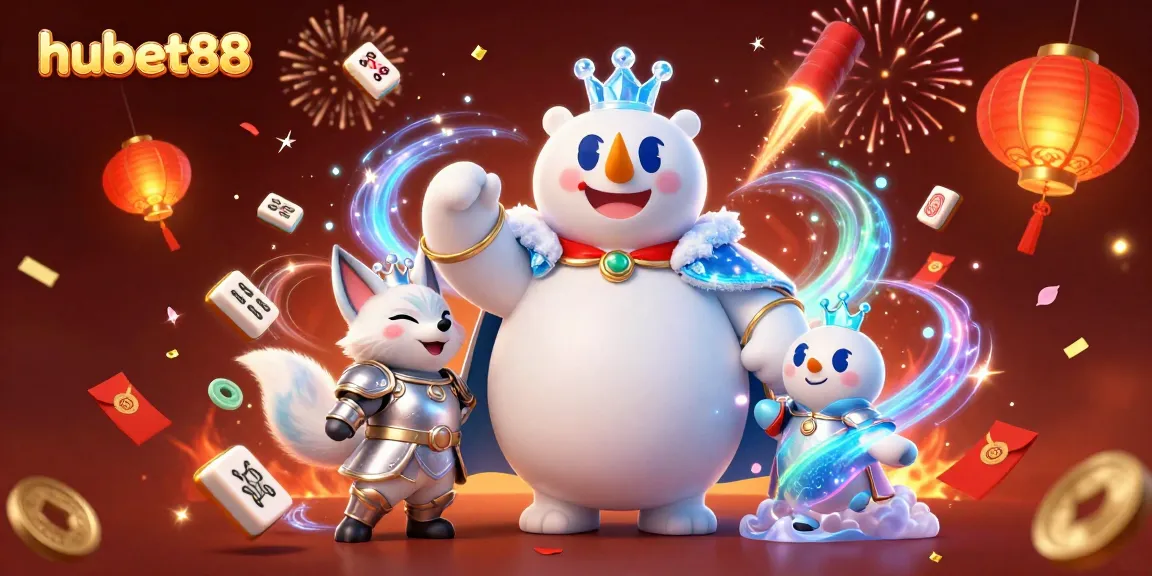 Engage with hubet88's thrilling casino experience featuring 3D illustration of a polar bear king.