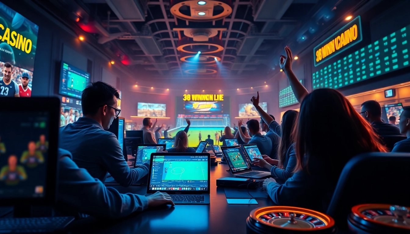 Dynamic online betting scene at 98winwin.live showcasing sports and casino gaming excitement.