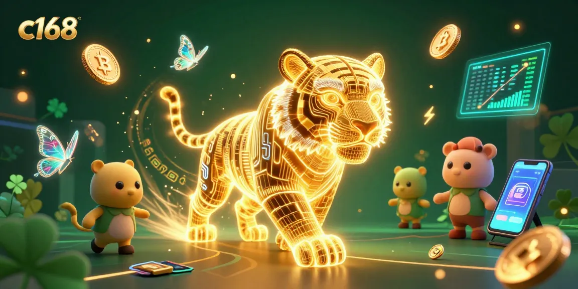 Experience thrilling gameplay at c168 with holographic displays and vibrant neon elements.