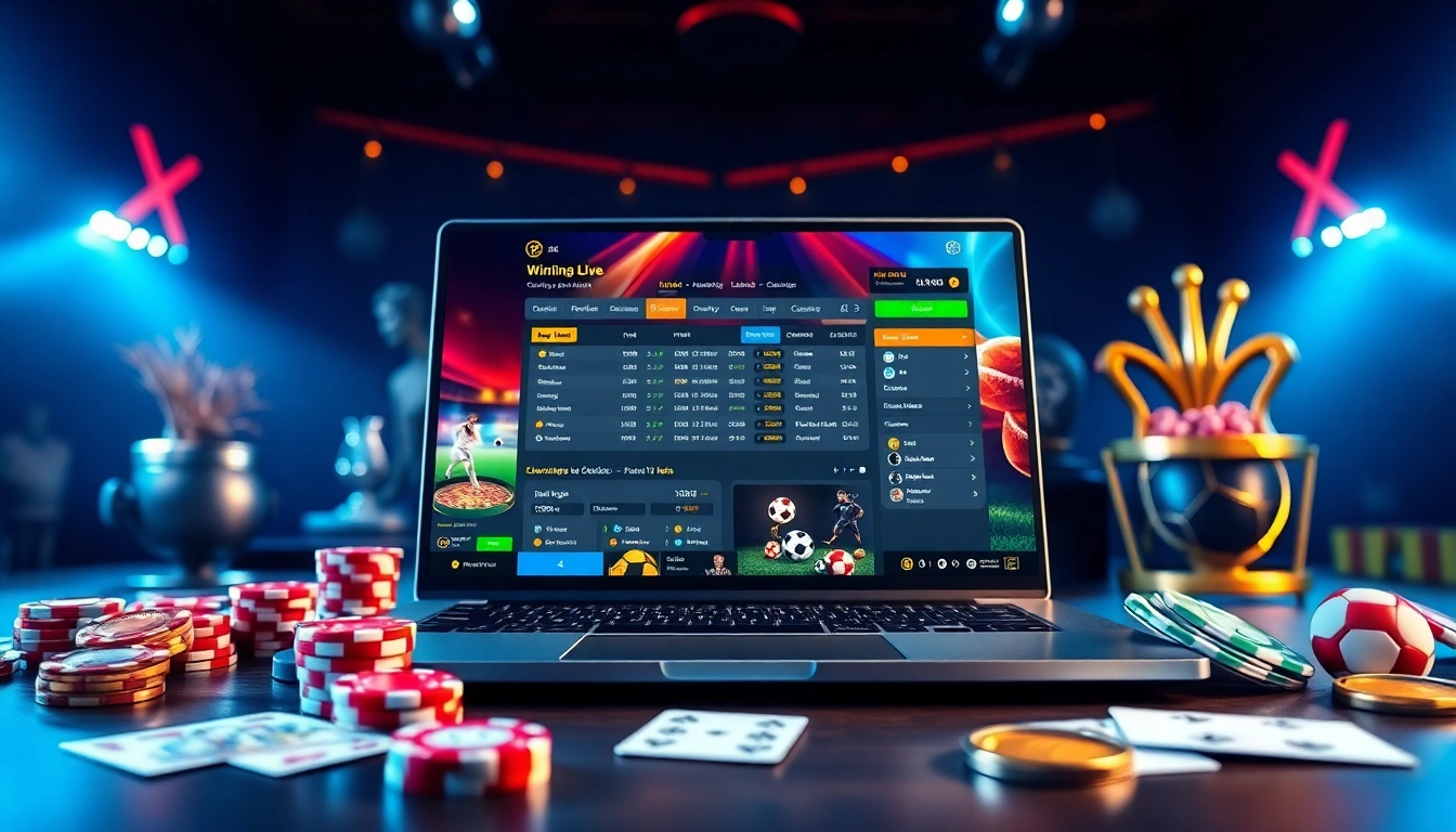 Engaging online betting scene at winvn88.live featuring vibrant gaming elements.