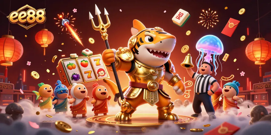 Engage with slot action at ee88 featuring a fierce tiger shark in an underwater colosseum.