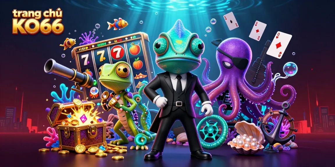 Spin the reels of trang chủ KO66 with vibrant casino characters in an underwater adventure.