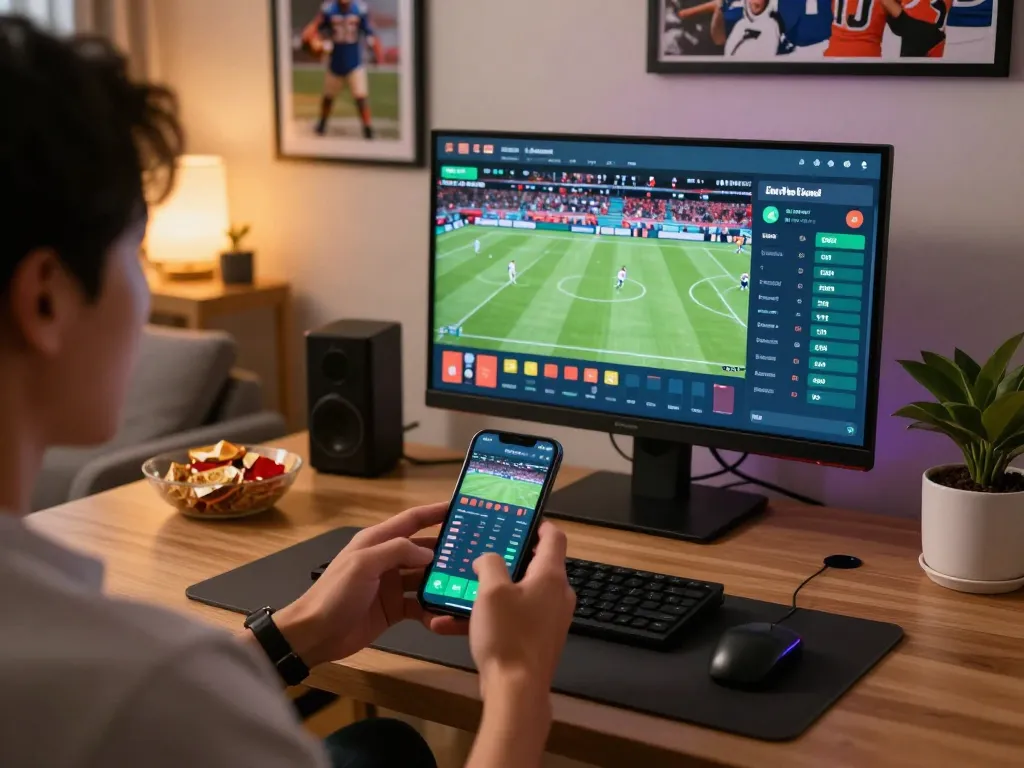 Engaging setup for kèo nhà cái hôm nay with active sports betting and live game display.