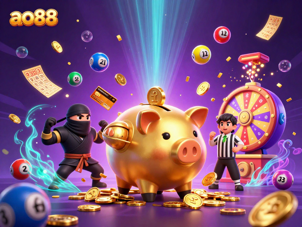 Engage with ao88's thrilling lottery experience featuring dynamic characters and vibrant game elements.