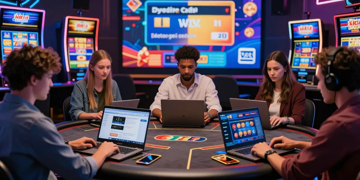 Players engaged in a vibrant online casino experience at https://eviz.org.uk, showcasing credit card gaming with excitement and variety.