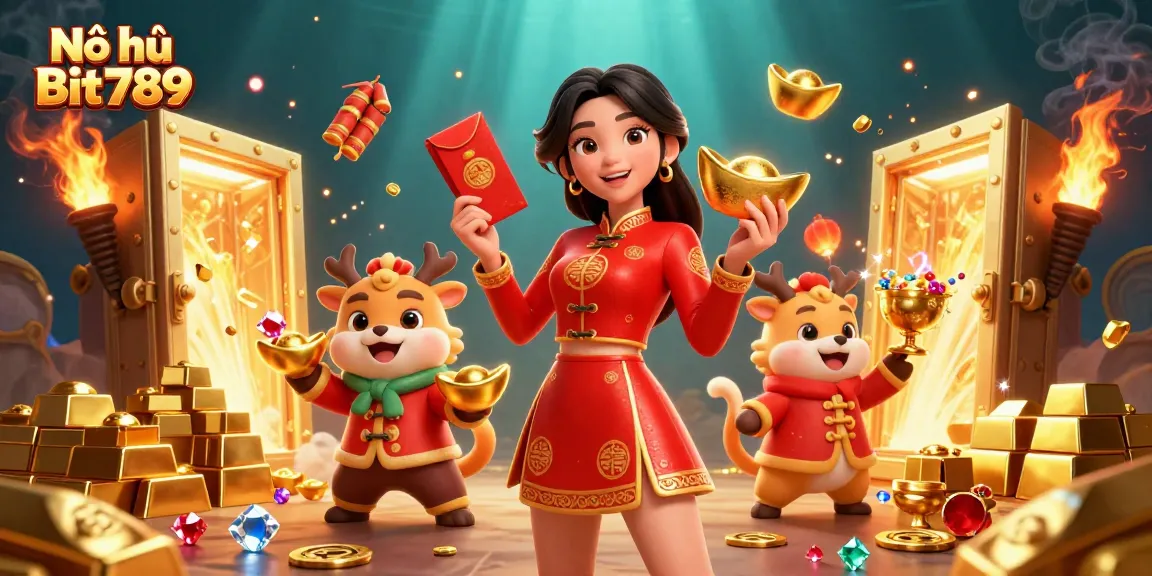 Spin the reels of Nổ hũ Bit789 and uncover huge rewards amidst vibrant festive visuals