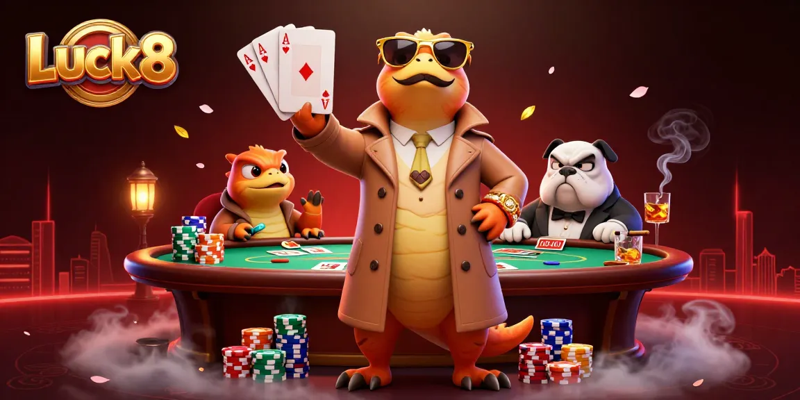 Engage in thrilling card games at Luck8 casino with raptors sneaking in disguise.