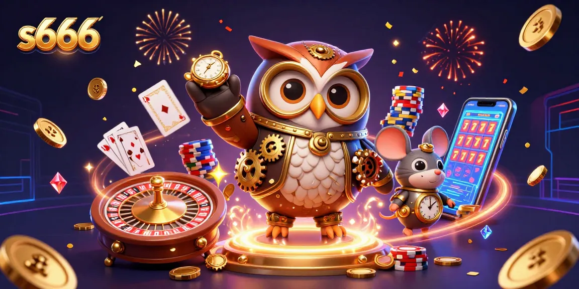 Experience thrilling gameplay at s666 with a vibrant 3D casino scene filled with golden treasures.