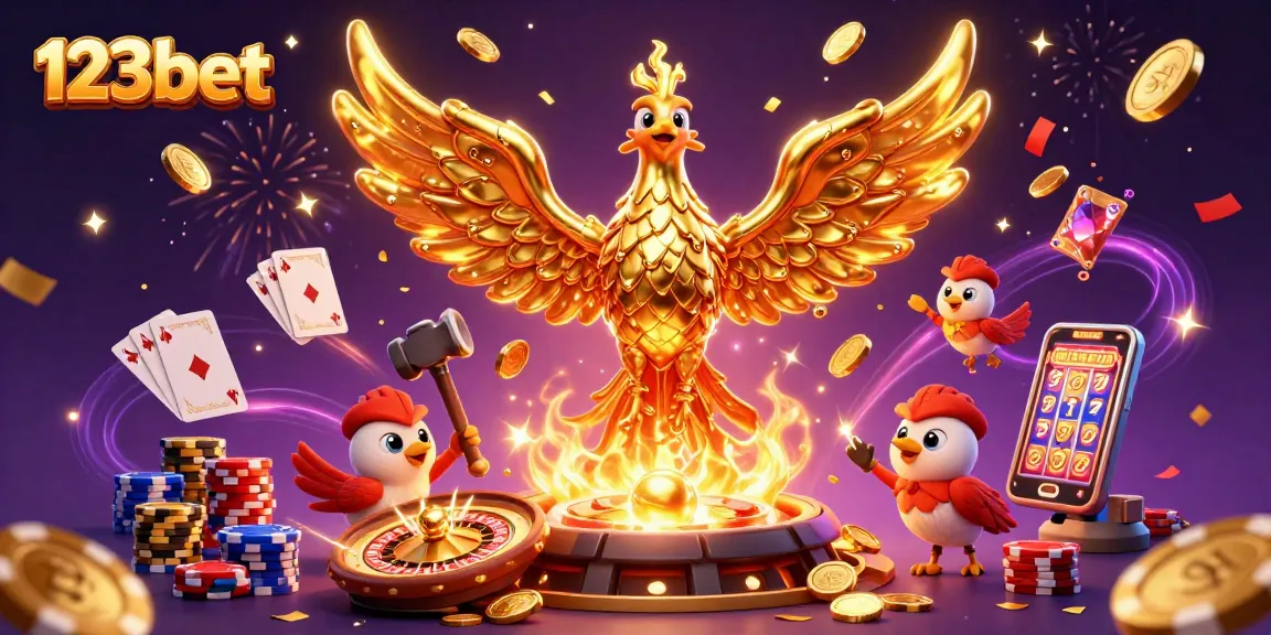 Engage in exciting gameplay with 123bet's golden phoenix and dynamic casino elements.