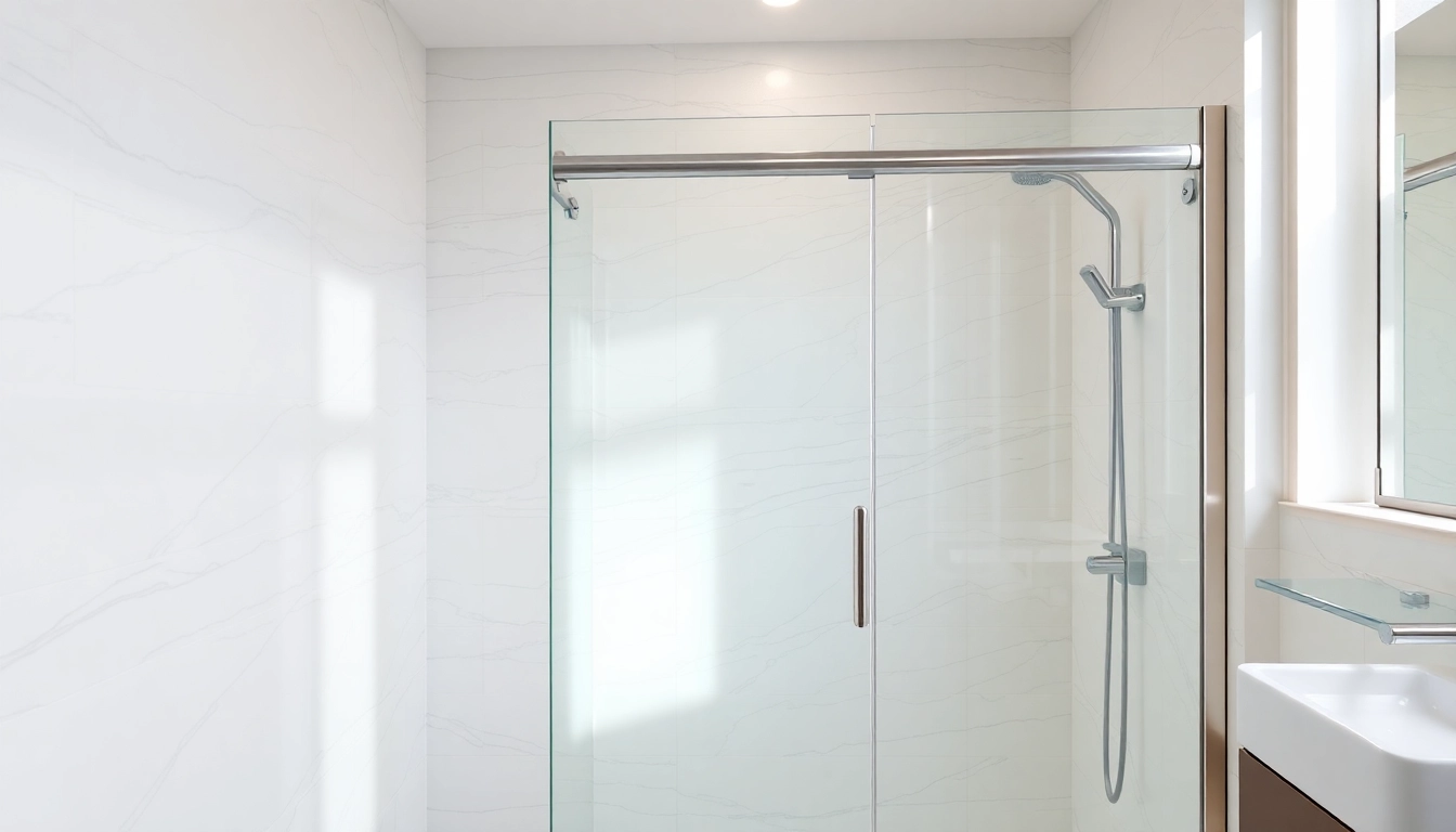 Showcase of a semi-frameless shower screen highlighting its elegant glass design in a modern bathroom.