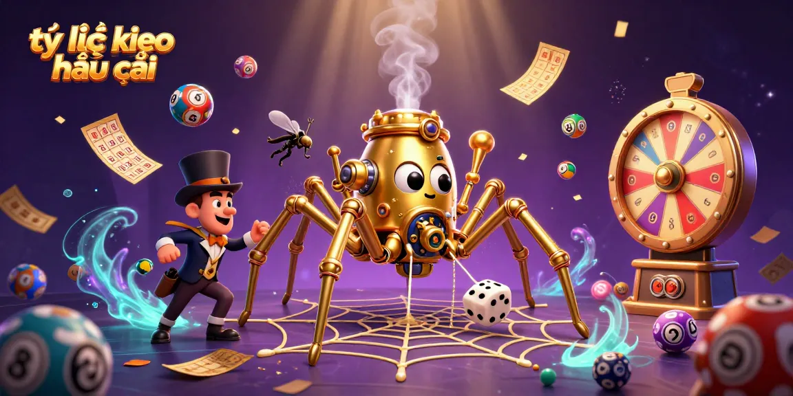 Engage with tỷ lệ kèo nhà cái through a dynamic steampunk illustration filled with vibrant lottery elements.