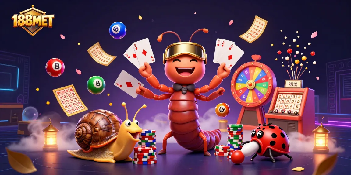 Win big with 188M BET in this vibrant casino illustration featuring exciting elements.