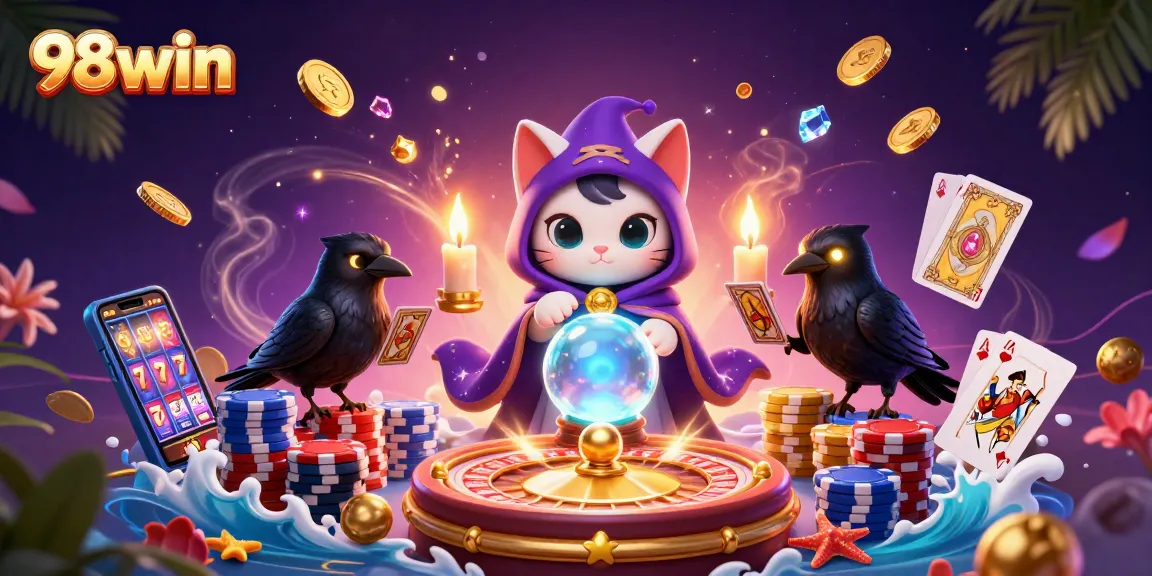 Experience 98win's captivating casino world with enchanting characters and dynamic gameplay elements.
