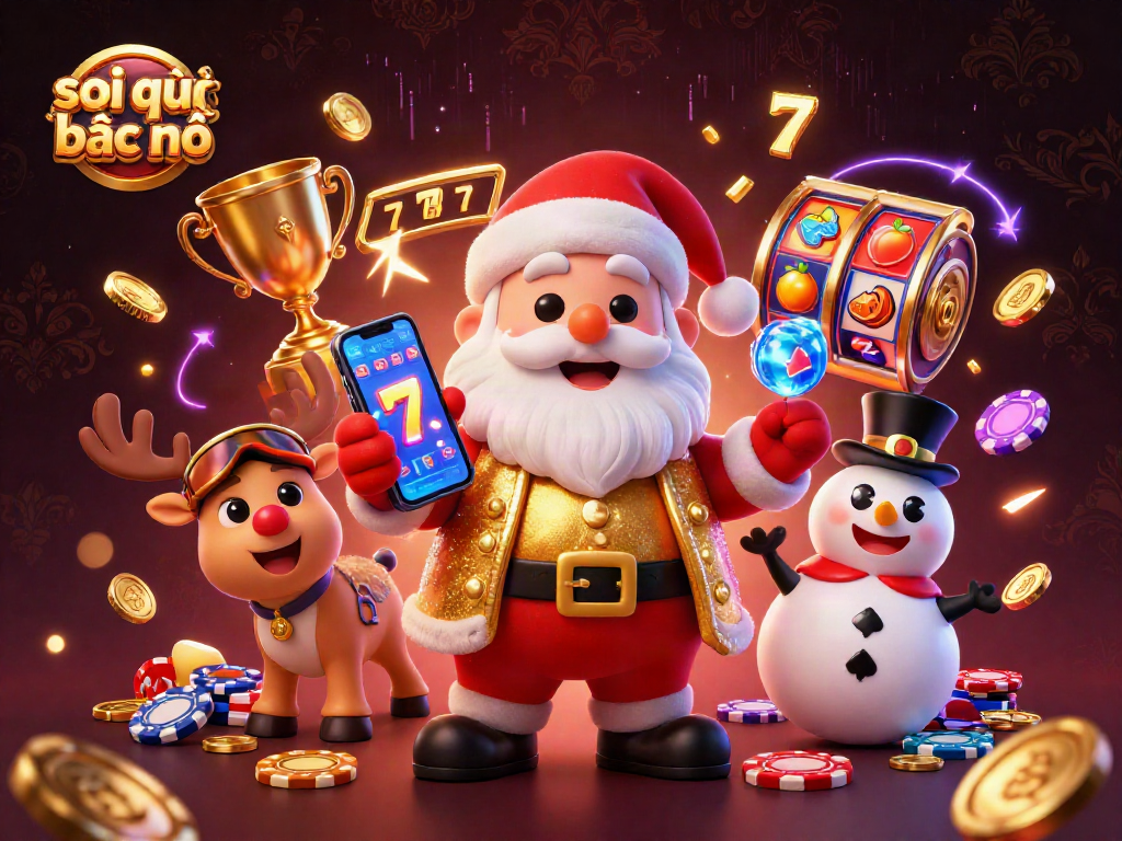 Engage with the thrilling soi cầu bạc nhớ experience through vibrant casino imagery and festive characters.