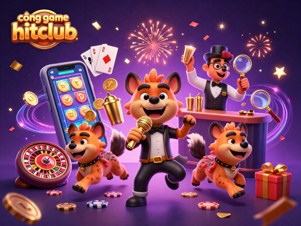 Experience fun at the cổng game hitclub with hyenas hosting a comedy casino club.