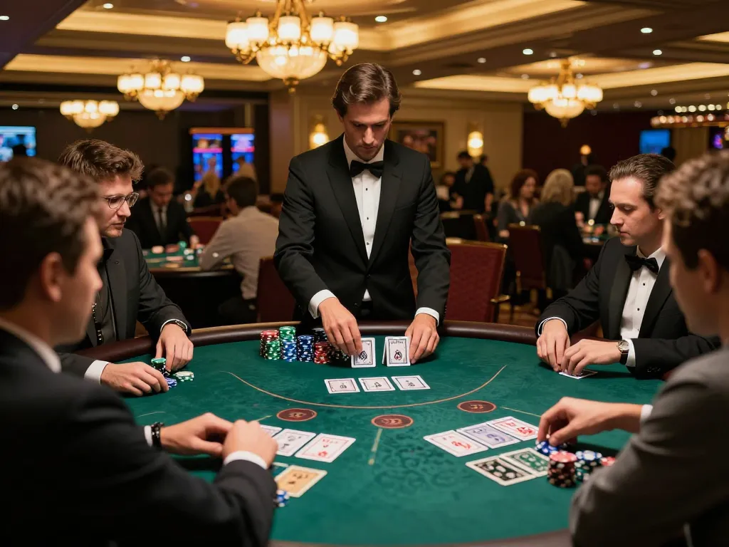 Players engaging in a strategic blackjack game at a casino in nohu, highlighting the excitement of gambling