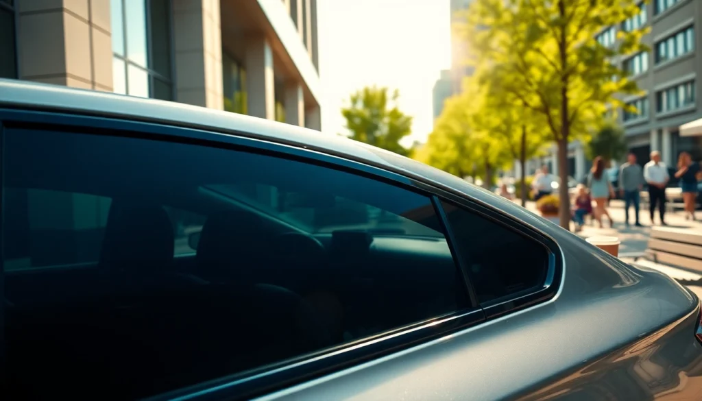 Enhance your car visibility with professional window tint near me for a sleek urban look.