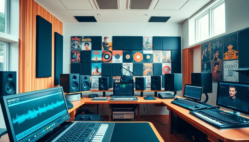 Enhance your online audio mastering in a vibrant, professional studio setting.