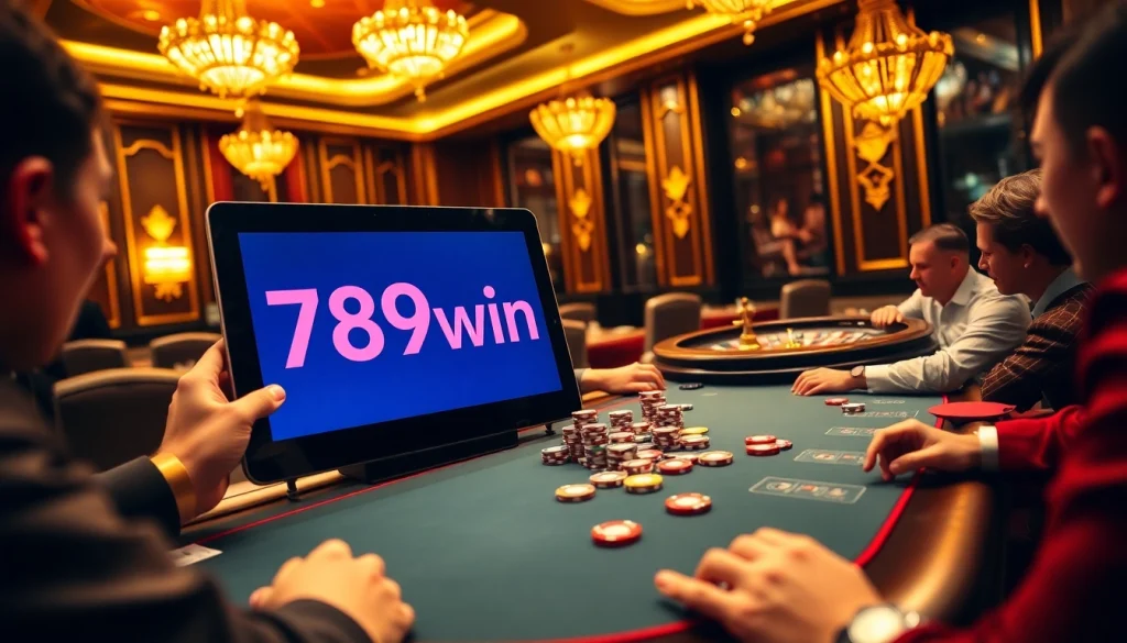 Engaging scene showcasing 789win đăng nhập with poker gameplay and online interface.