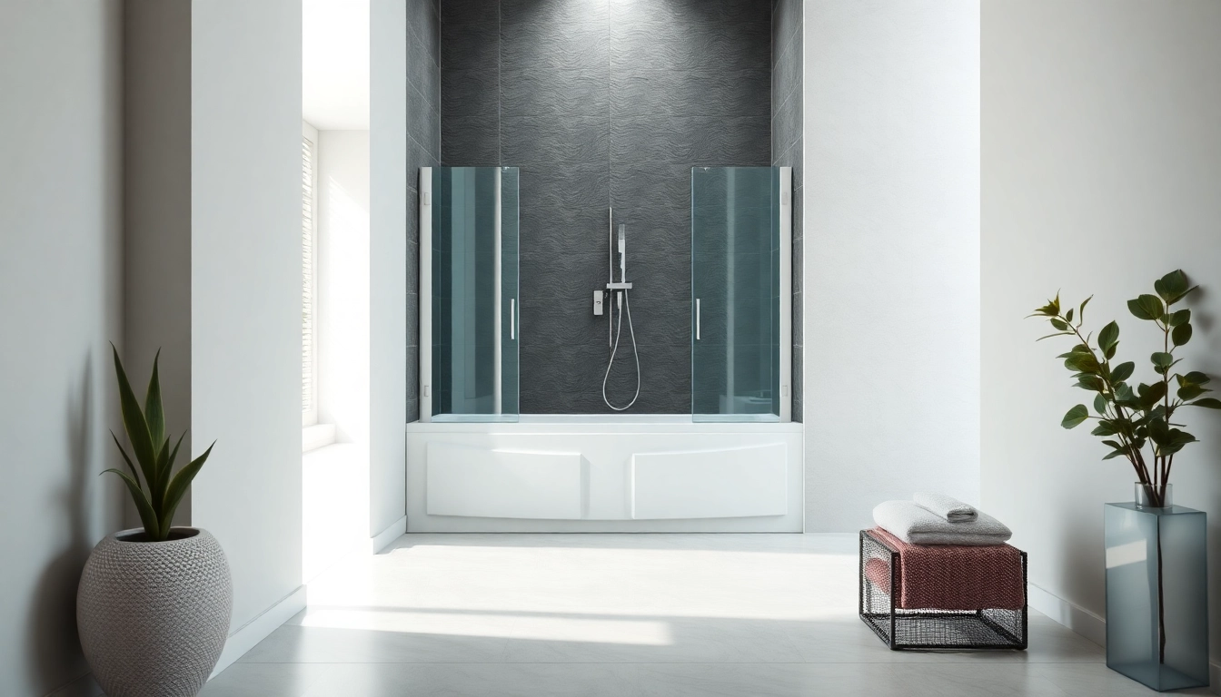 Genießen Sie die elegante duschkabine 100x100 pendeltür im modernen Badezimmerdesign.
